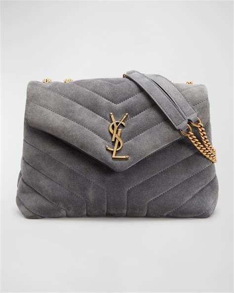 ysl loulou small in grey|YSL small loulou suede.